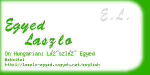 egyed laszlo business card